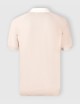 Polo skipper in maglia raglan cotone organico beige panna