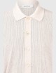 Camicia in maglia lavorazione traforata off-white