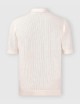 Openwork stitch knitted shirt off-white