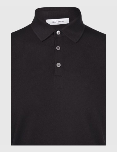 Polo in maglia fresh cotton nera
