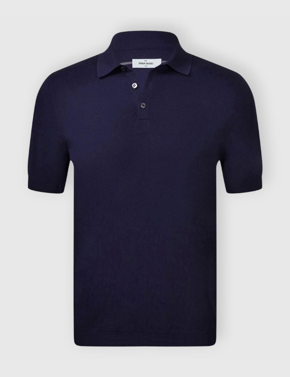 Knitted polo fresh cotton blue navy