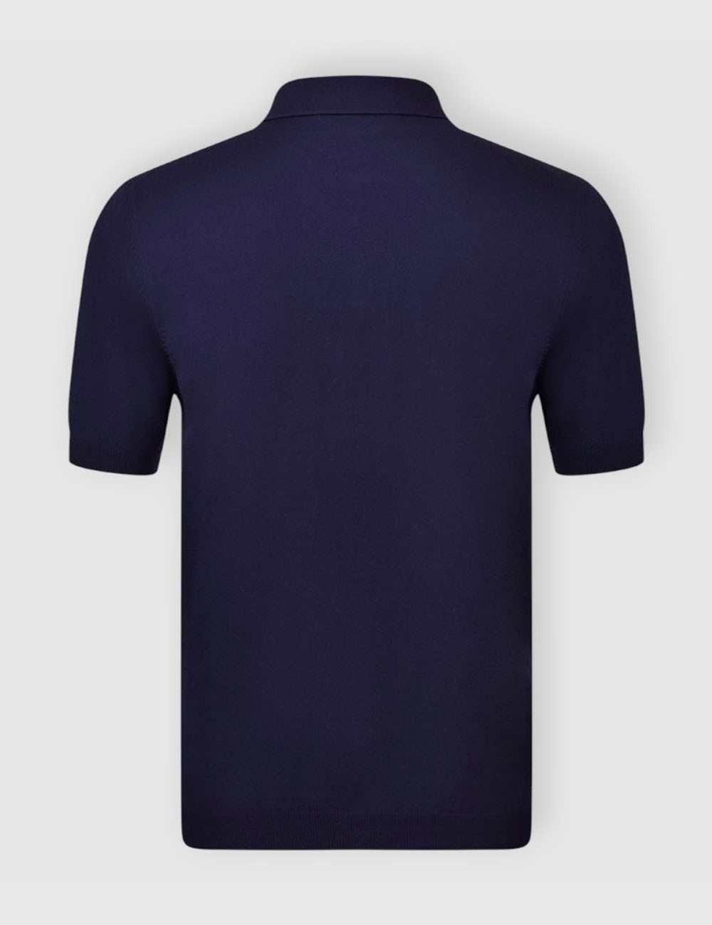 Knitted polo fresh cotton blue navy
