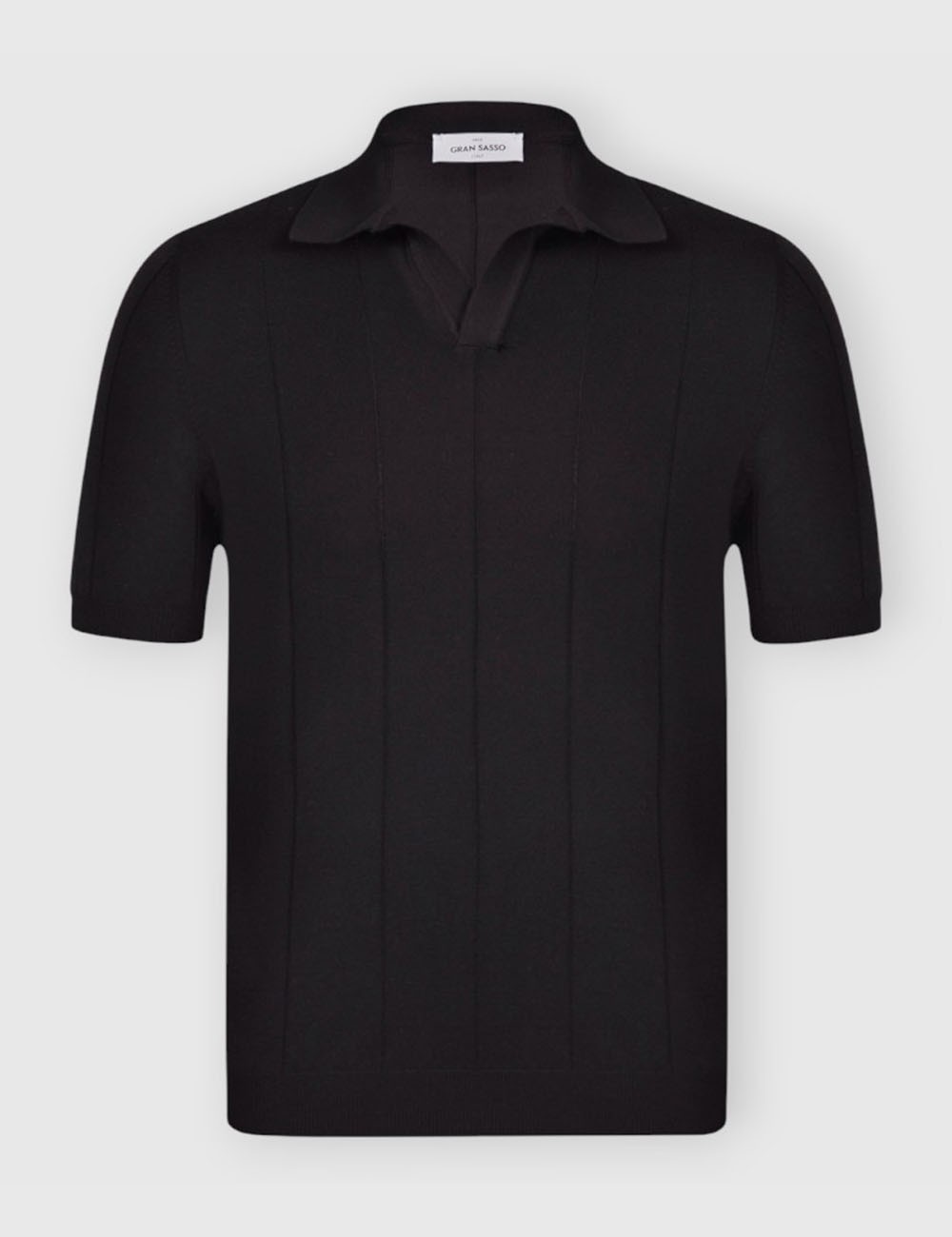 Ribbed skipper polo black