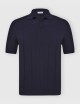 Polo skipper a coste blu navy