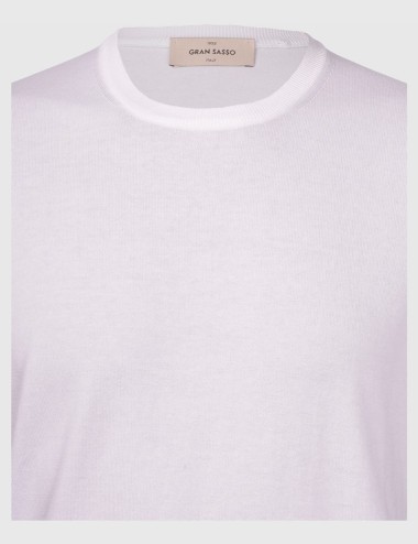 Organic cotton knit t-shirt white