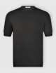 T-shirt in maglia cotone organico nera