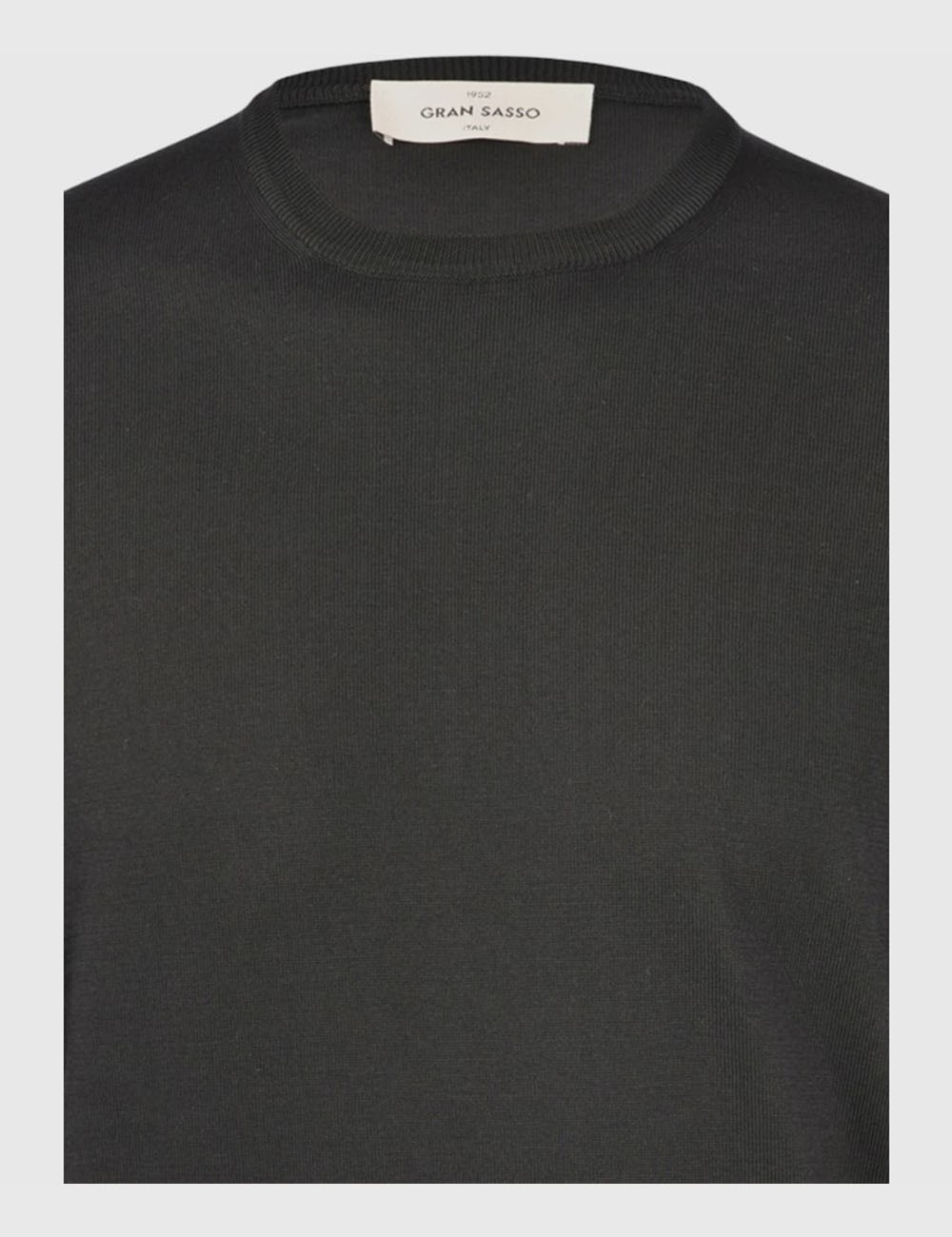 Organic cotton knit t-shirt black