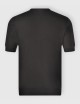 Organic cotton knit t-shirt black