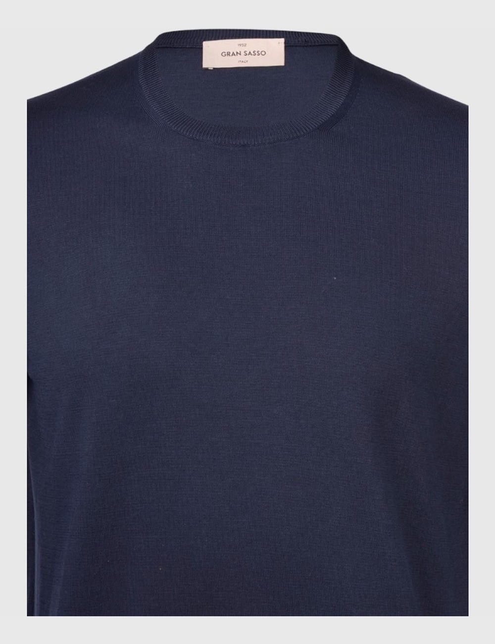 Organic cotton knit t-shirt blue navy