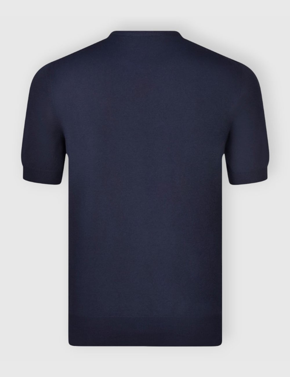 Organic cotton knit t-shirt blue navy