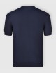 Organic cotton knit t-shirt blue navy