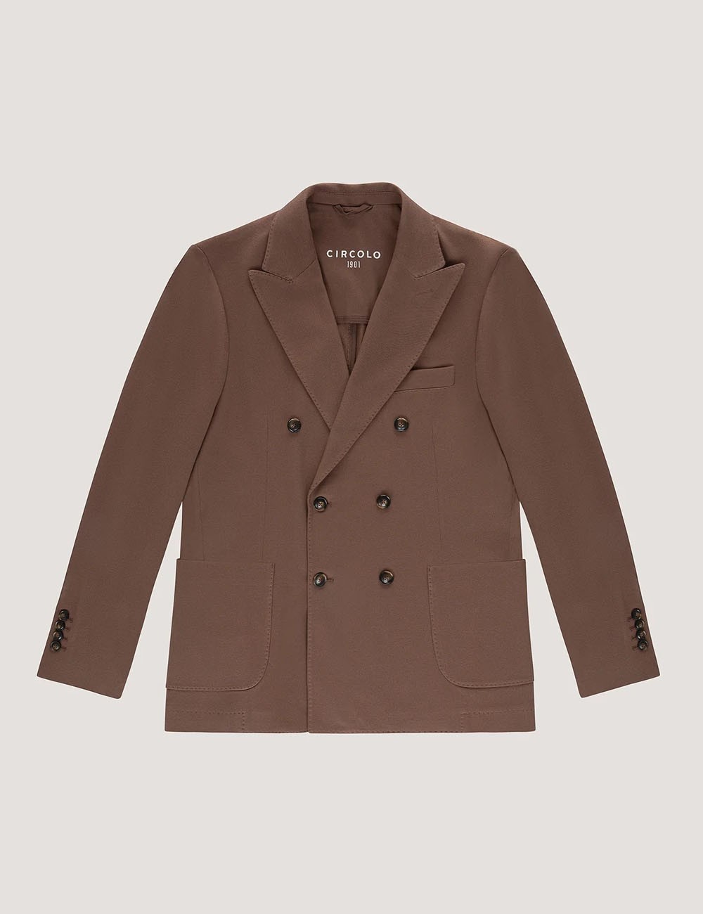 Double-Breasted Jacket in Piqué stool