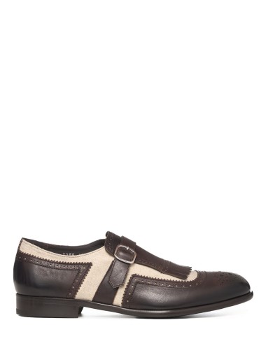Dark brown leather loafer