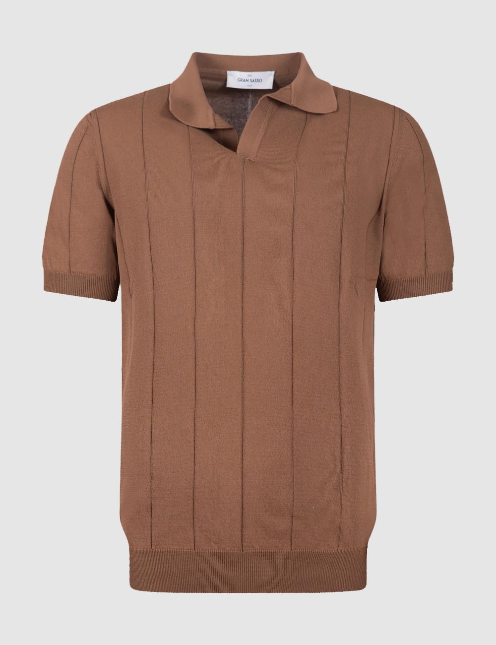 Ribbed skipper polo cocoa