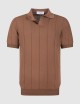 Ribbed skipper polo cocoa