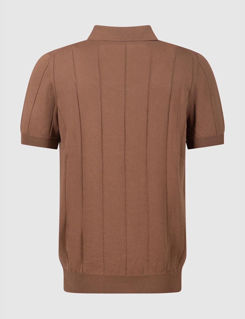Ribbed skipper polo cocoa