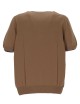 Organic cotton knit t-shirt cocoa