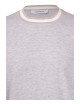T-shirt bordi con costine a contrasto grey