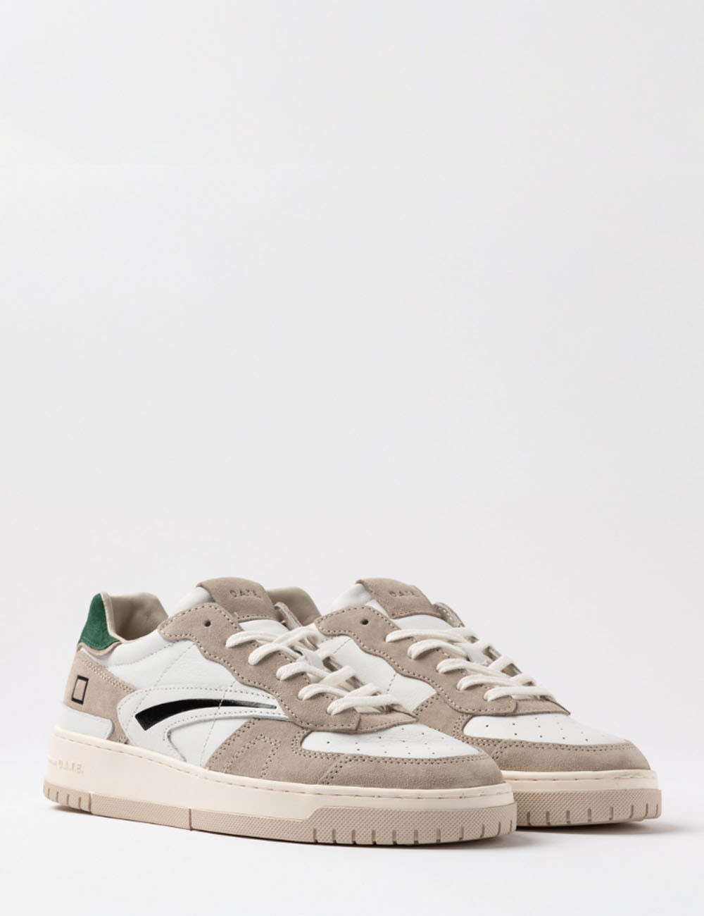 SNEKER PURE CALF WHITE-GREEN