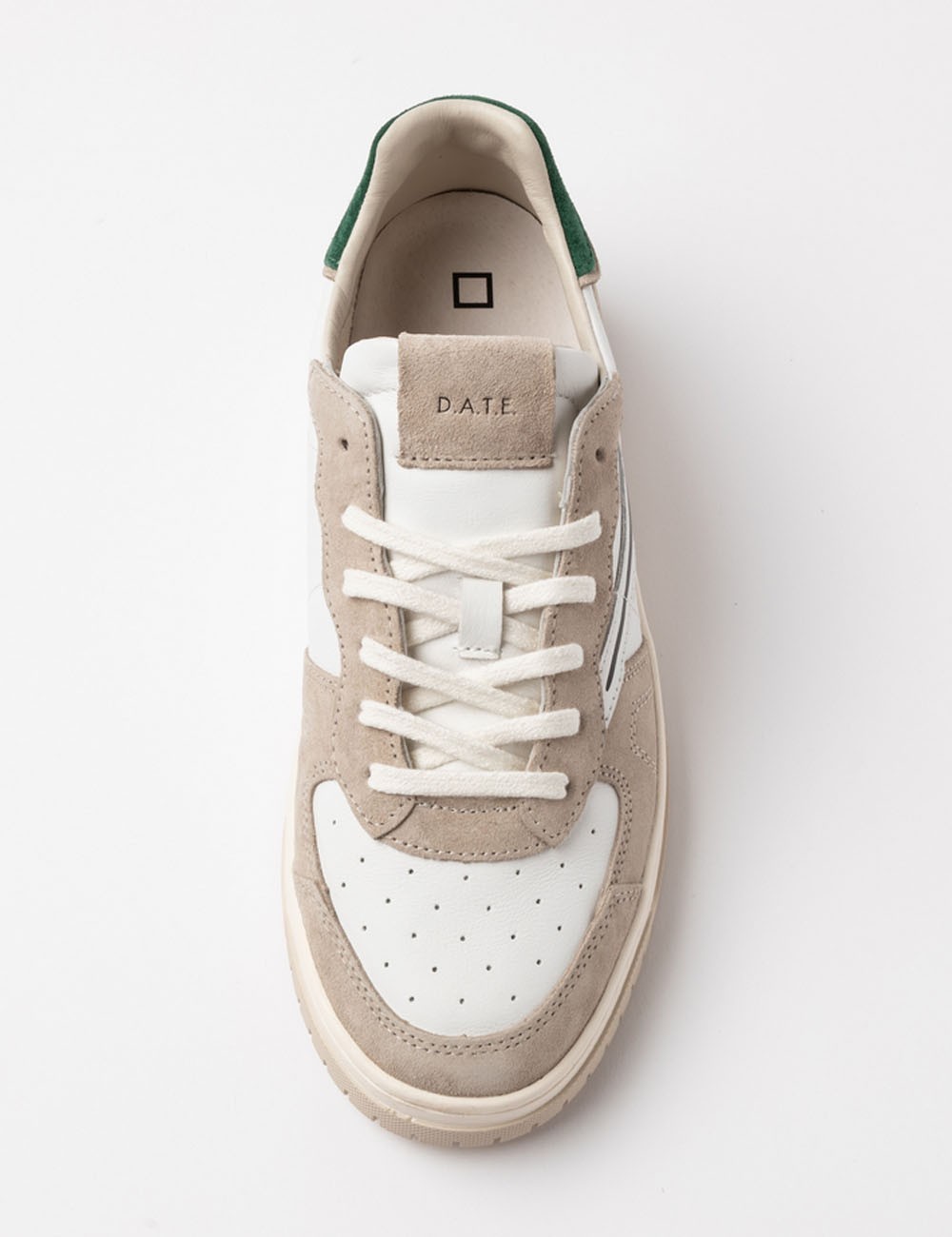 SNEKER PURE CALF WHITE-GREEN