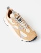 Sneakers Wawe Uni in suede tessuto tecnico Beige Cream Light Grey