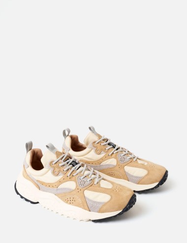 Snaekers Wawe Uni in suede tessuto tecnico Beige Cream Light Grey
