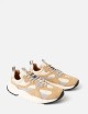 Sneakers Wawe Uni in suede tessuto tecnico Beige Cream Light Grey