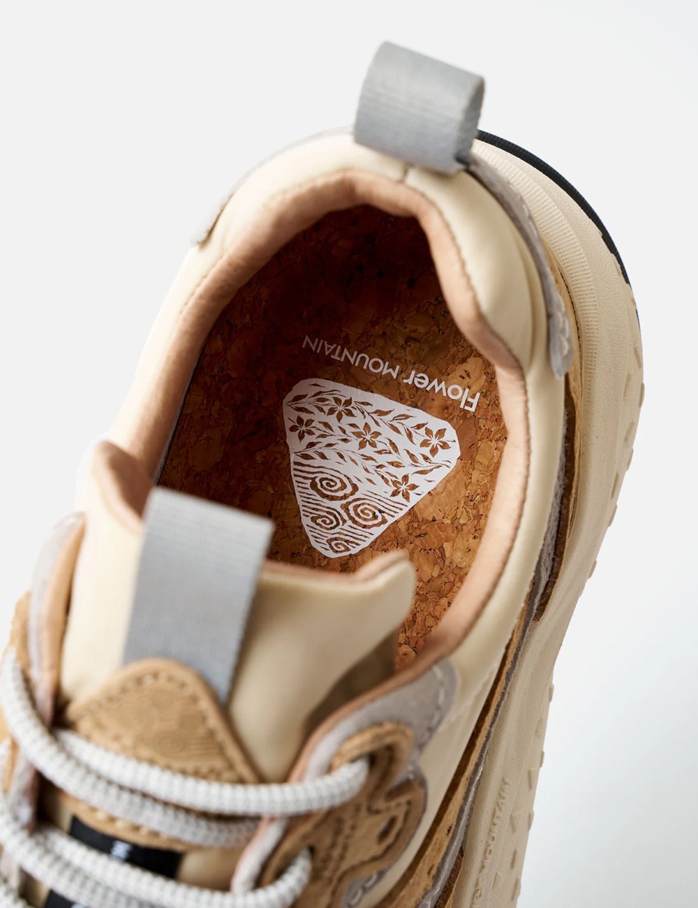 Sneakers Wawe Uni in suede tessuto tecnico Beige Cream Light Grey