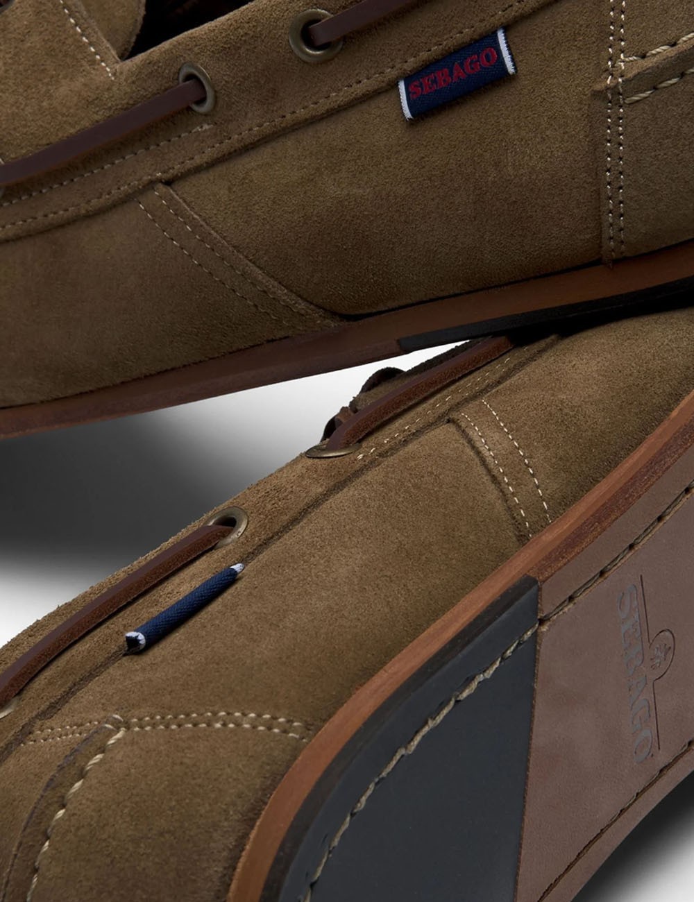 Brown men's Yacht Moccasin Boat Shoes in Soft Italian Suede OWEN