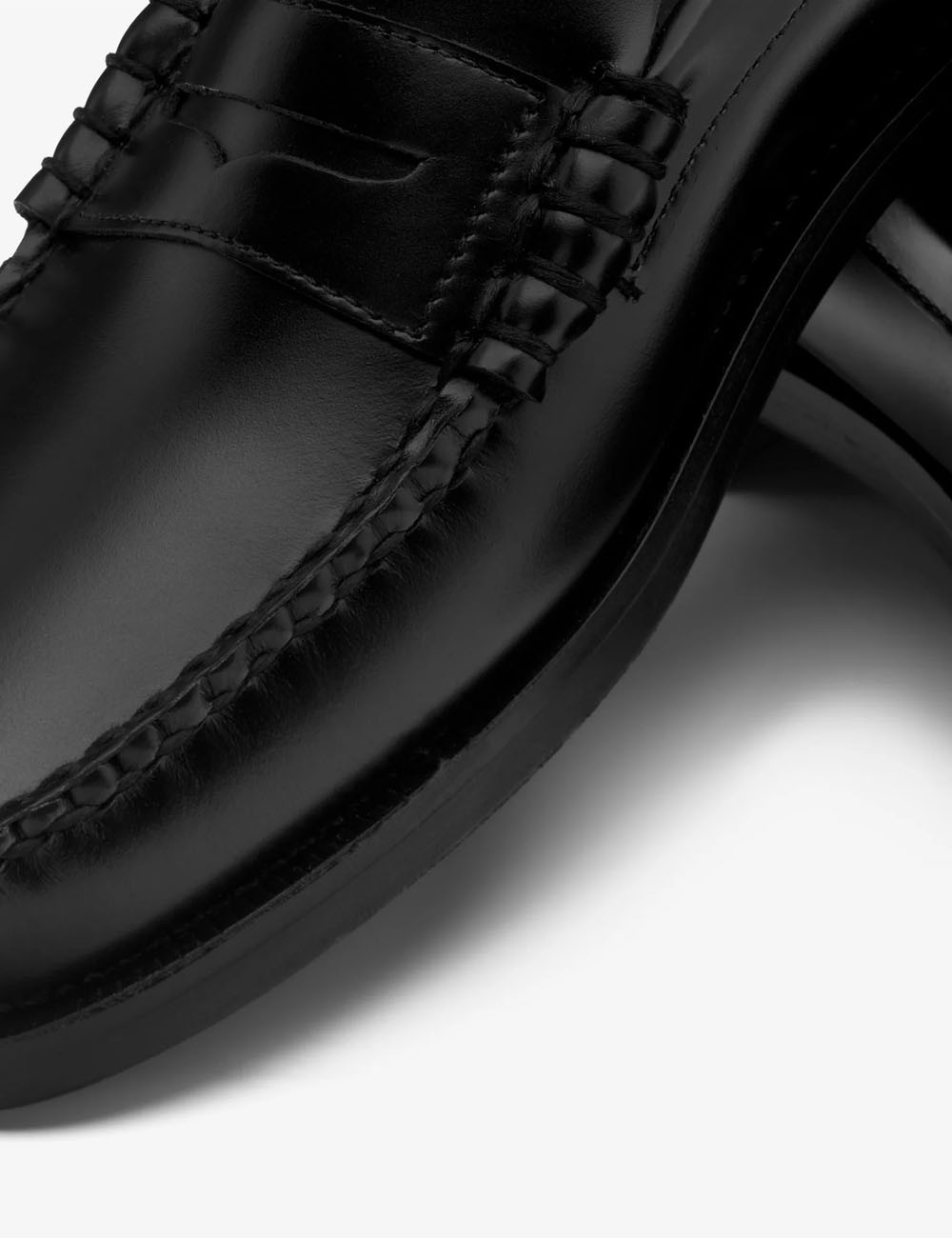 Black Men's Business Moccasin Loafers with Leather Construction CLASSIC DAN black