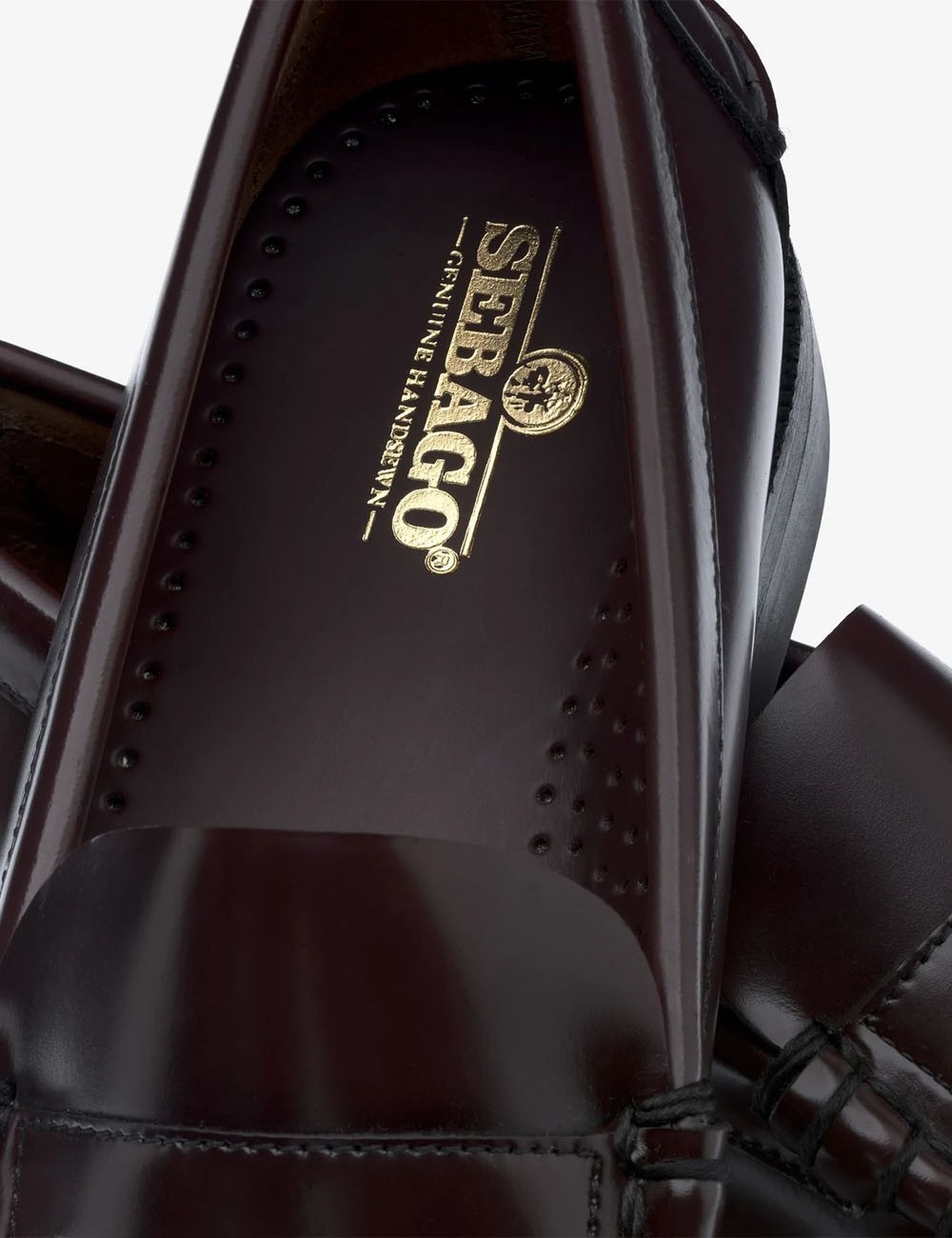 Brown Burgundy Men's Business Moccasin Loafers with Leather Construction CLASSIC DAN