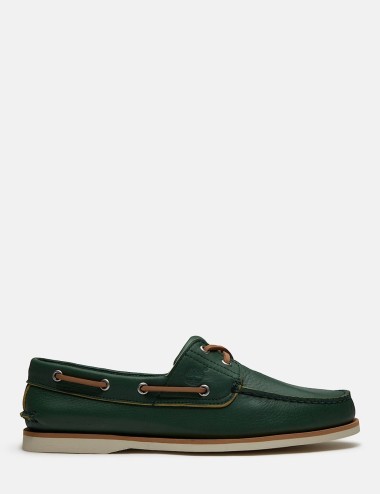 Lake House Classic 2-Eye Boat Shoe for Men in Green