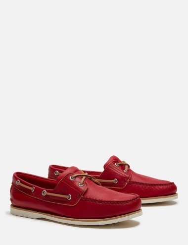 Lake House Classic 2-Eye Boat Shoe for Men in Dark red