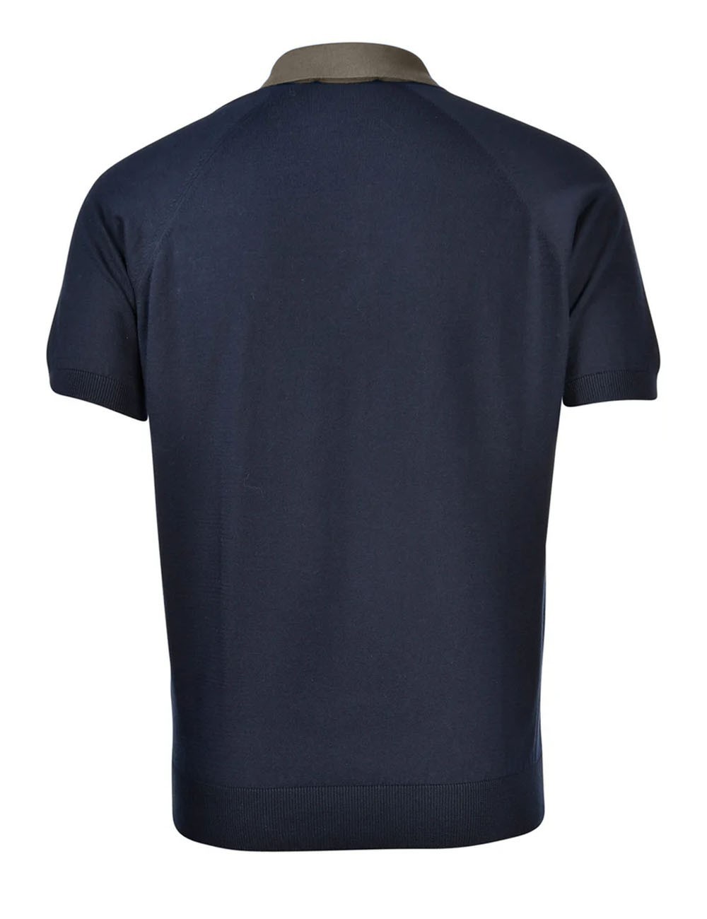 Polo skipper in maglia raglan cotone organico blu