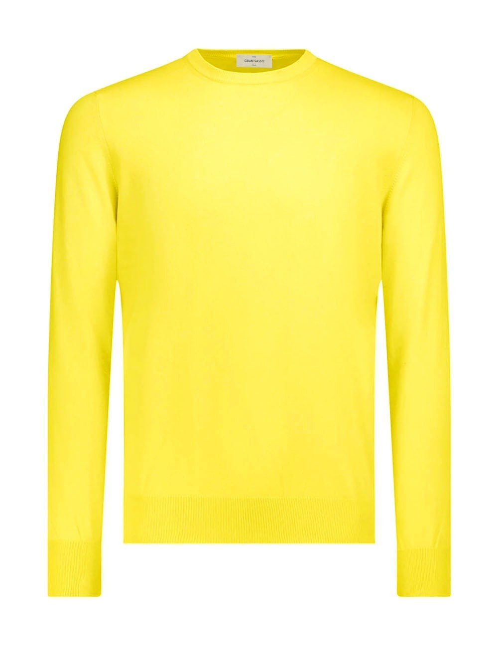 Maglia girocollo in cotone extrafine yellow