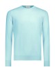 Maglia girocollo in cotone extrafine celeste