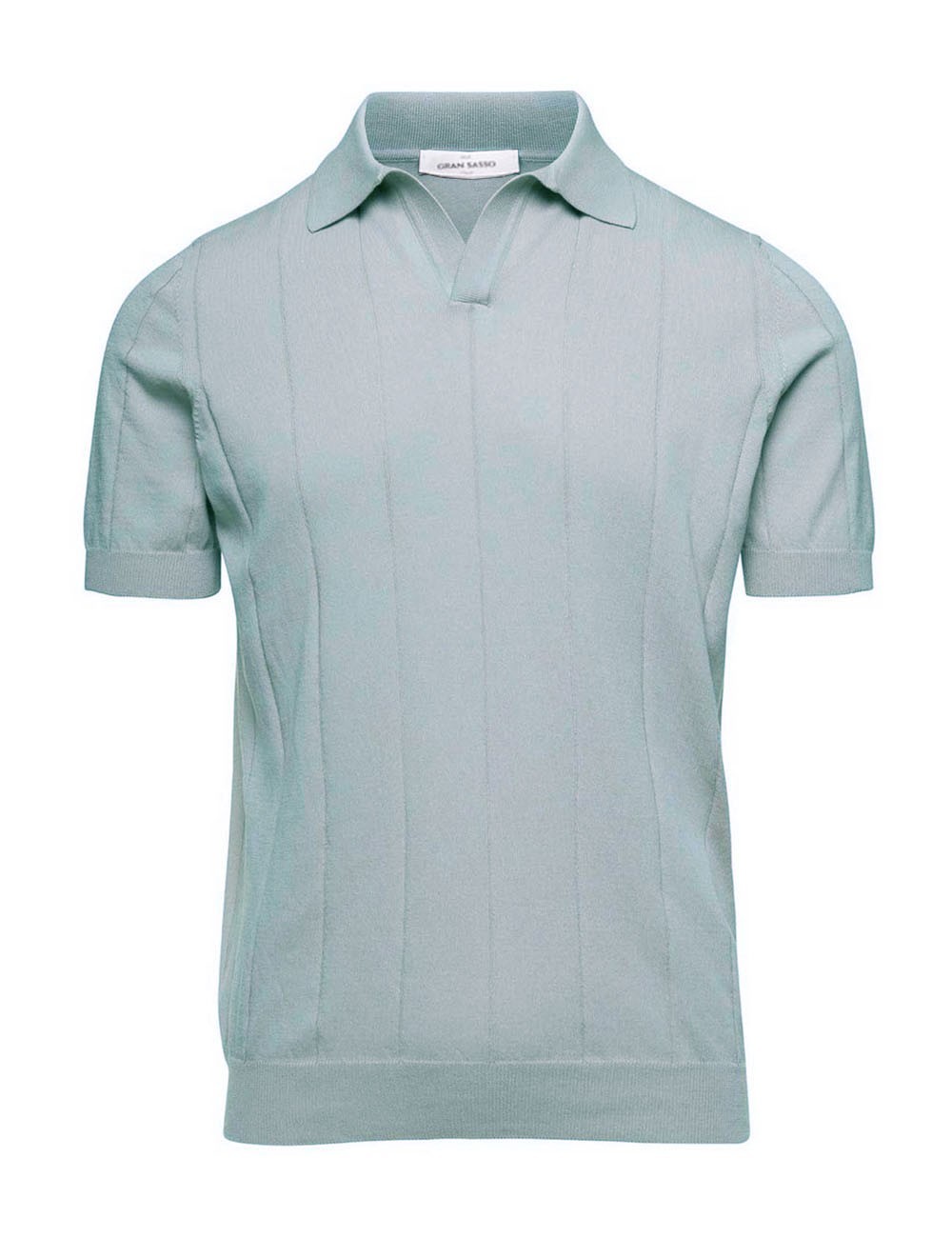 Ribbed skipper polo light blue
