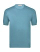 Organic cotton knit t-shirt light blue