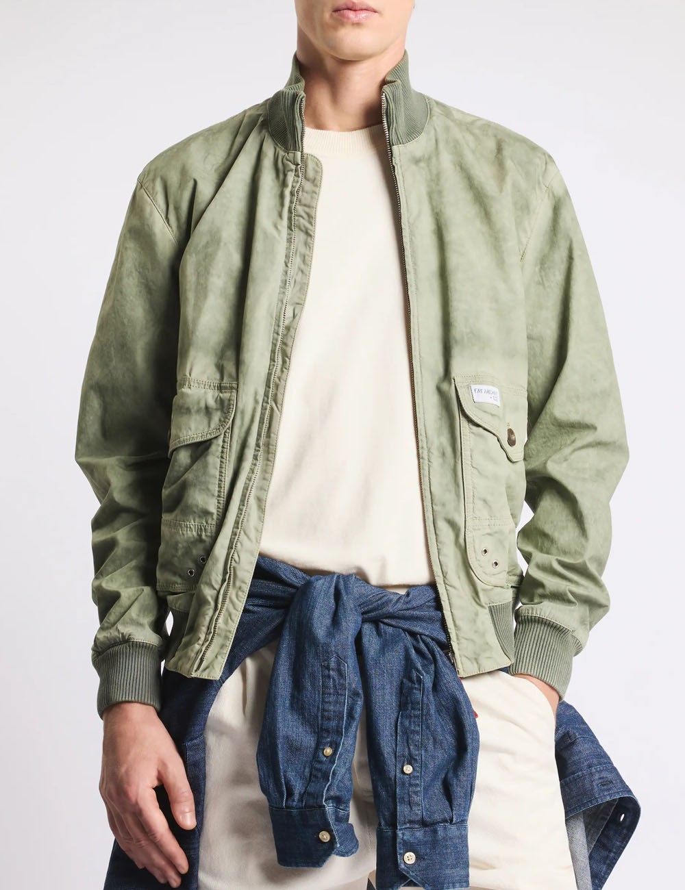 Bomber in Cotone e Nylon - Fay Archive