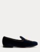 Mocassino Paxton in velluto con stemma blu