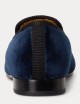 Paxton Crest Velvet Slipper blue
