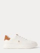 Sneaker RLite Court in pelle martellata sporco/Cuoio