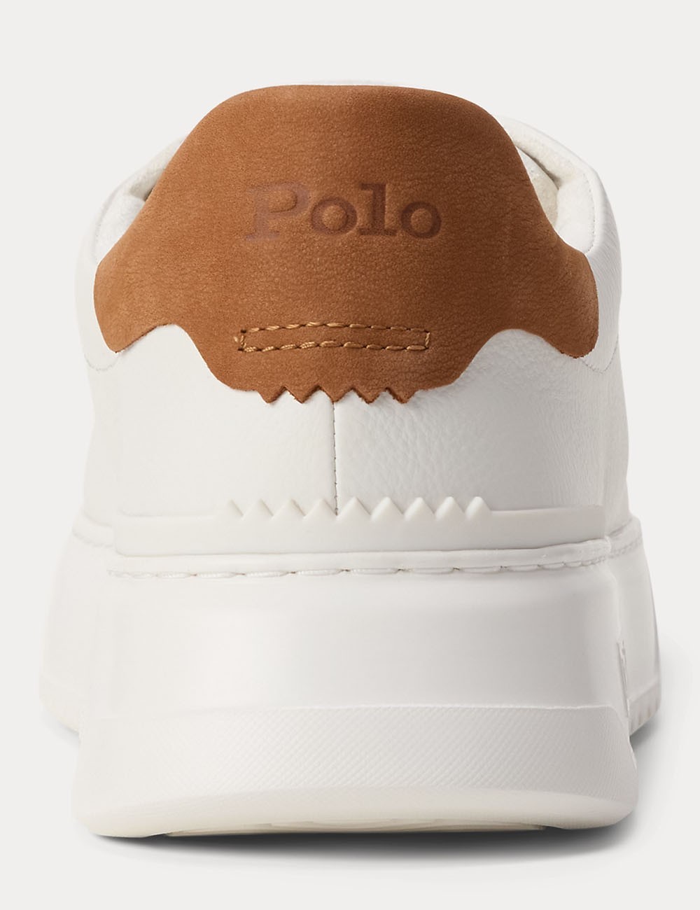 RLite Court Tumbled Leather Trainer Off-white/tan