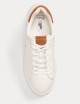 RLite Court Tumbled Leather Trainer Off-white/tan