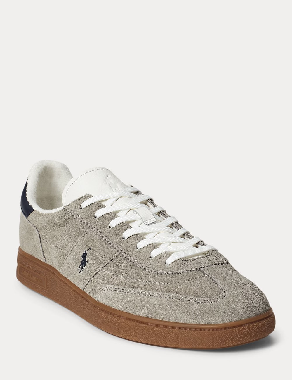 Bedford Suede Trainer Earth Grey/Hunter Navy