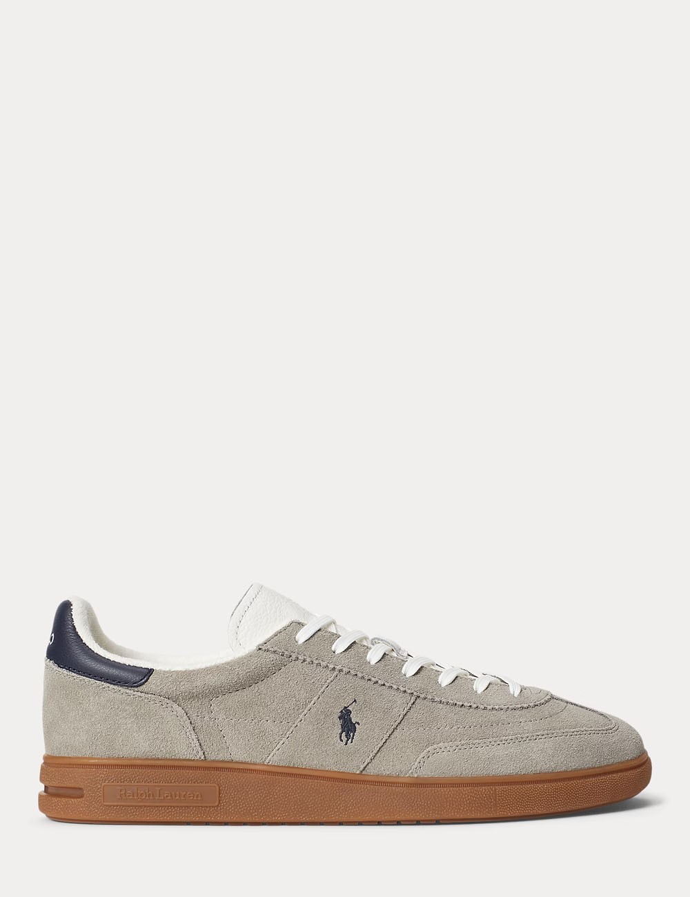 Bedford Suede Trainer Earth Grey/Hunter Navy