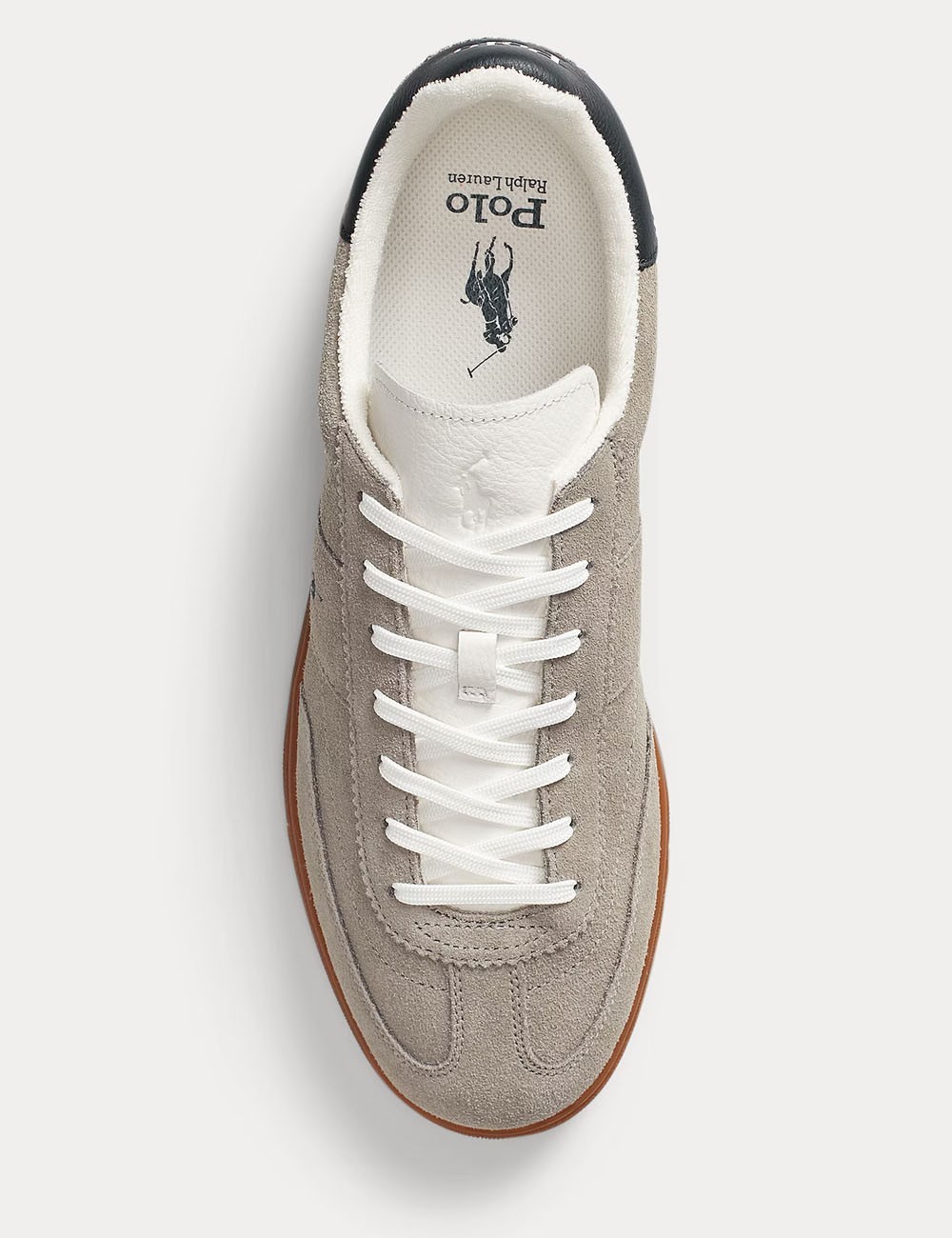 Bedford Suede Trainer Earth Grey/Hunter Navy