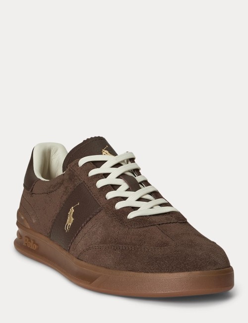 Sneaker Heritage Aera in camoscio Marrone cioccolato