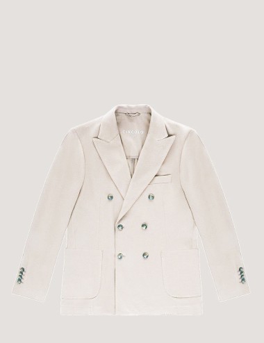 Double-Breasted Jacket in Piqué napkin