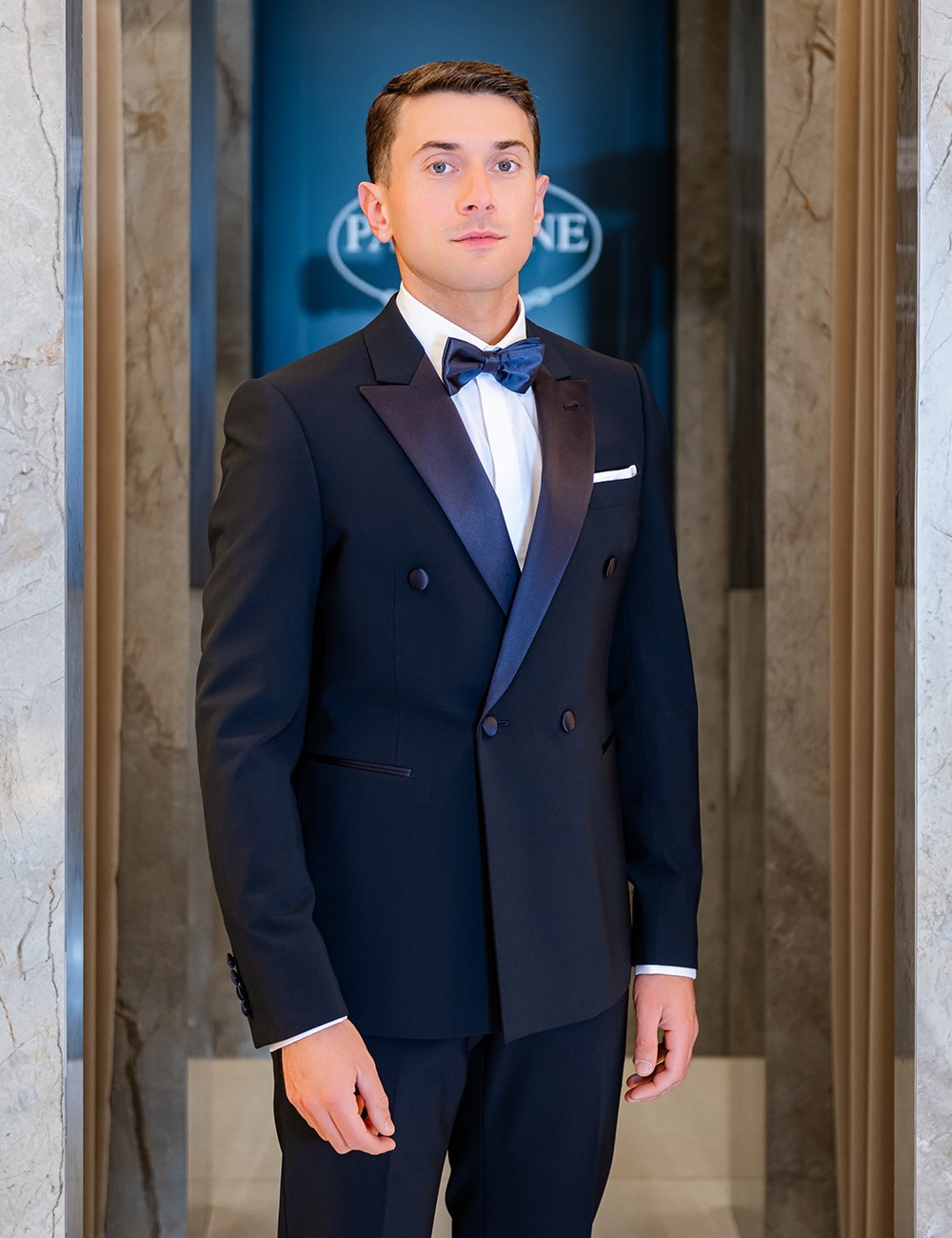 Dark Navy Double Breasted Tuxedo